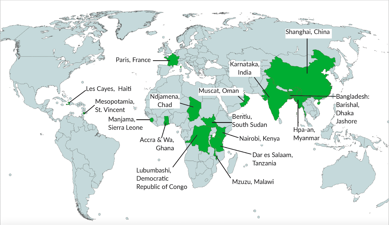 The Ramp open buildings model training data products include 1,298,610 labeled buildings across 17 countries.